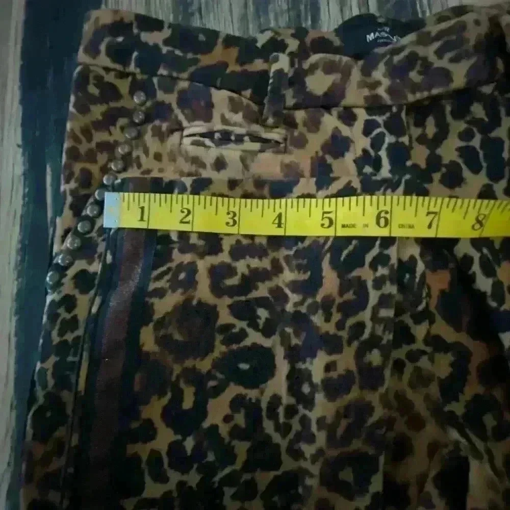 Mason’s Italian Made Cheetah Denim Tuxedo Stripe Size EU 44 US 8